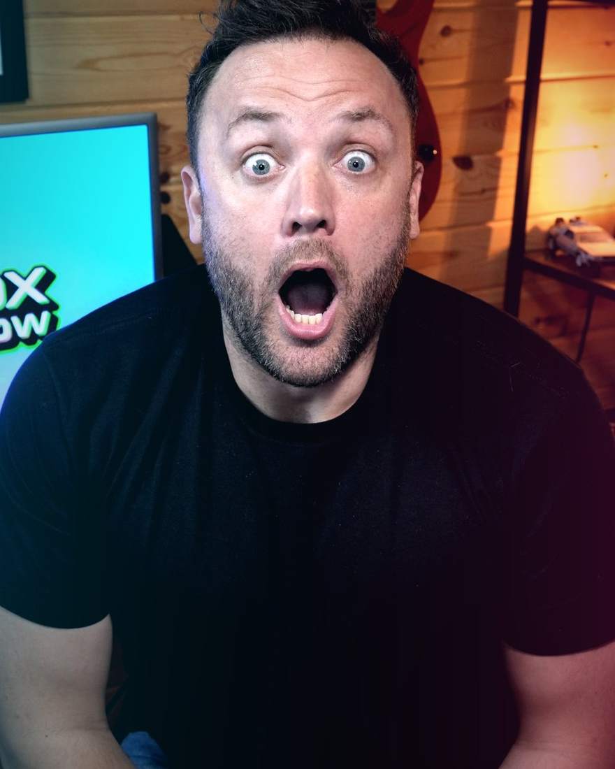 Kyle Perry, wide-eyed