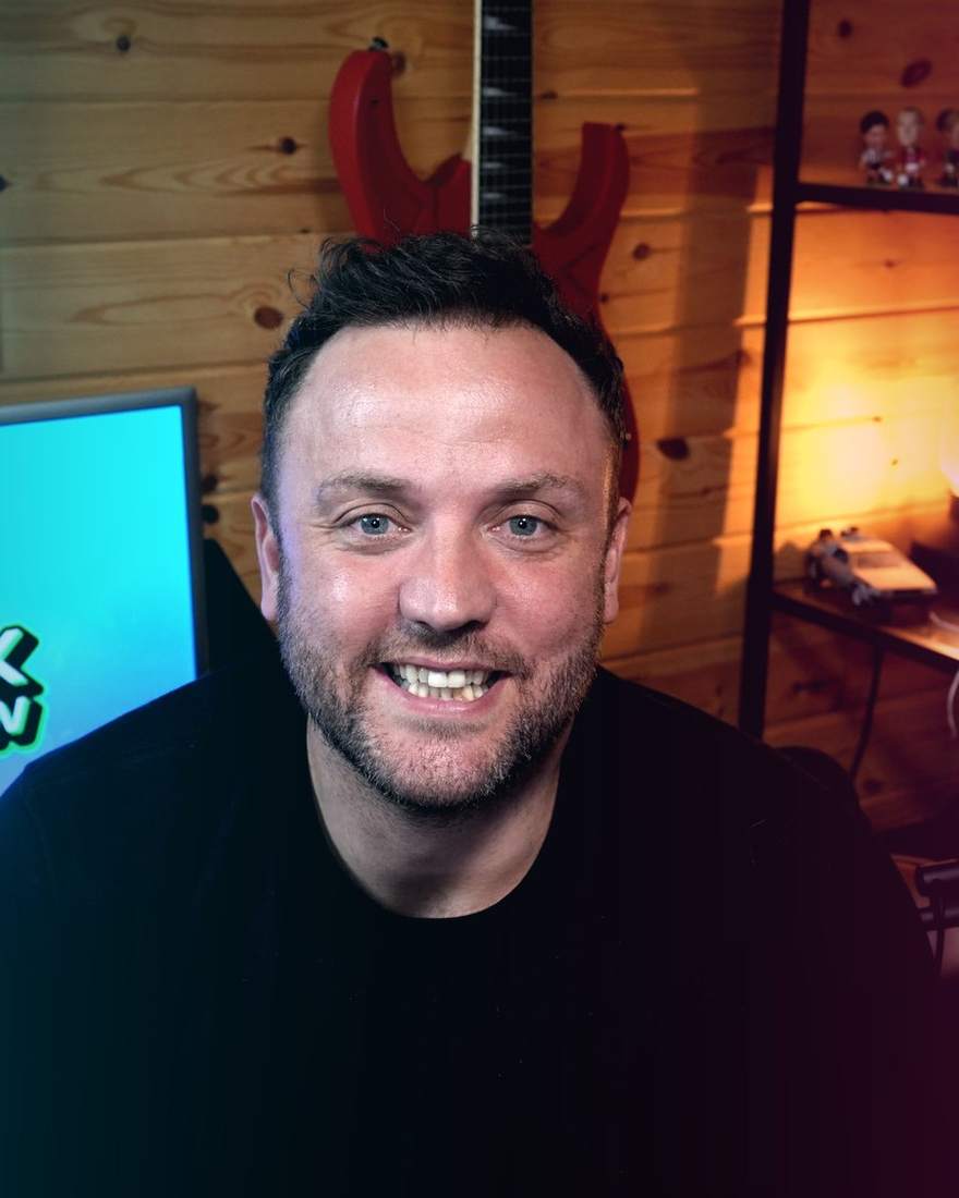 Kyle Perry, smiling